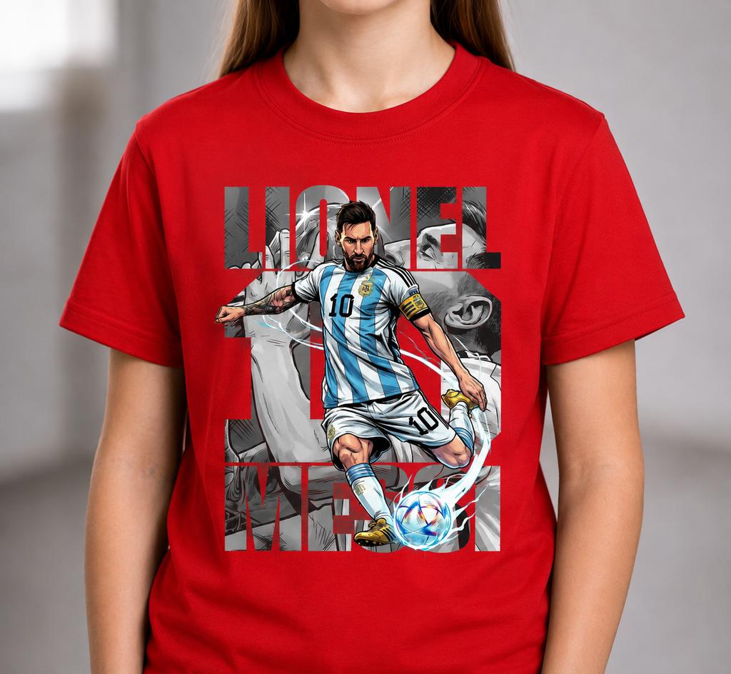 T-shirt Grafica con Ritratto di Messi 2026 Streetwear Estivo Adatta Sia a Unisex Che a Unisex T-shirt Esclusiva Per i Fan del Calcio di Messi