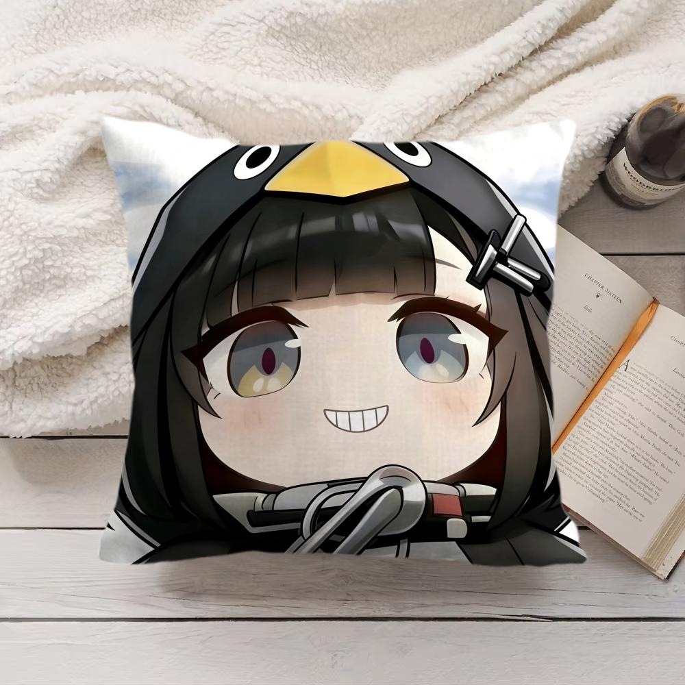 Game Arknights Cute Penguin Cushion Cover Soft Short Plush Pillow Cover Smooth Cozy Texture Aesthetic Cushion Case Home Decor