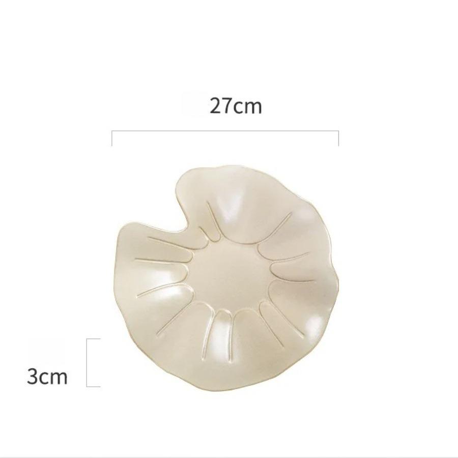 Lotus Dish Dishes Plate Dinnerware Ceramic French Tableware Wedding Table Decor Dessert Fruit Salad Bowl Pasta Steak Sushi Plate