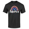 Amerika Patriotischer Regenbogen 4. Juli T-Shirt Patriotische Shirts