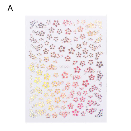 Nail Sticker Self Adhesive Removable Paper Three-dimensional Flower Nail Sticker DIY Nail Art Beauty Supplies