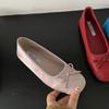 Shoes bow blue small single shoes flat ballet shoes early spring new soft-soled women's shoes ladyshoes