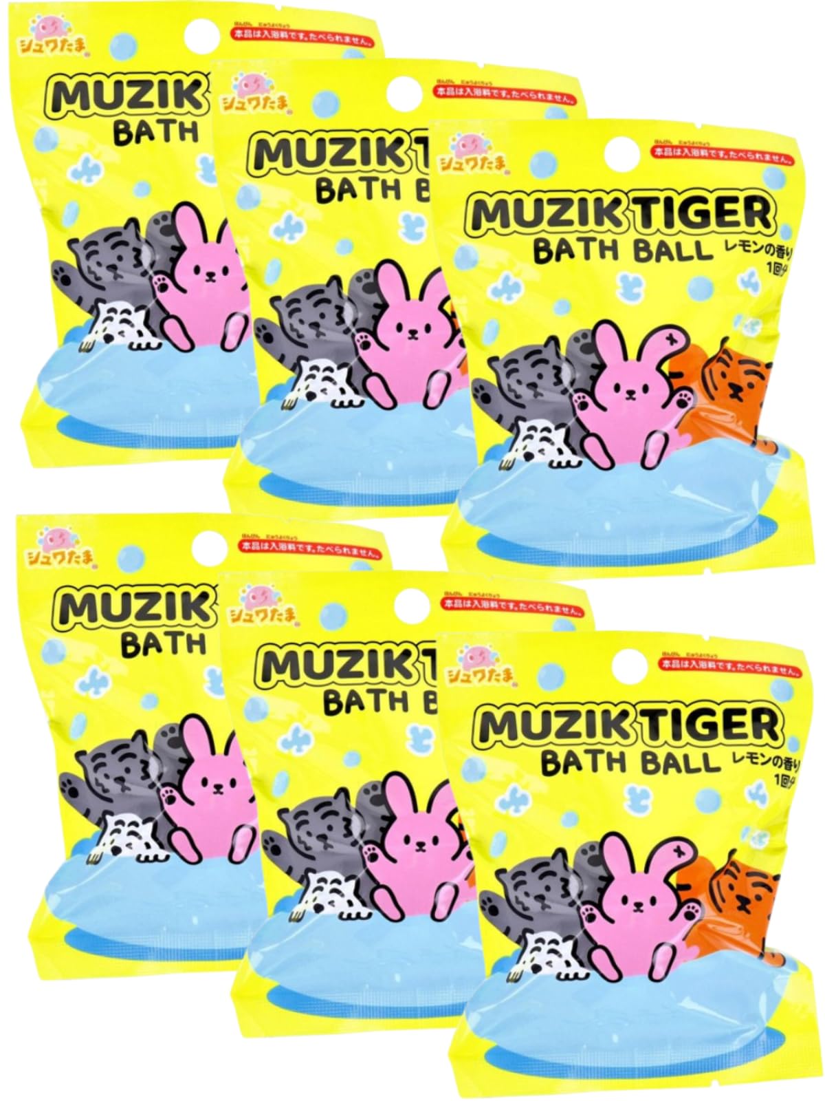 

Set of 6 6 thank you Santan Musik Tiger Bath Balls with Toy Bath Carbonated Bath Character Bath Suitable for and Elementary Korean Style + stickers