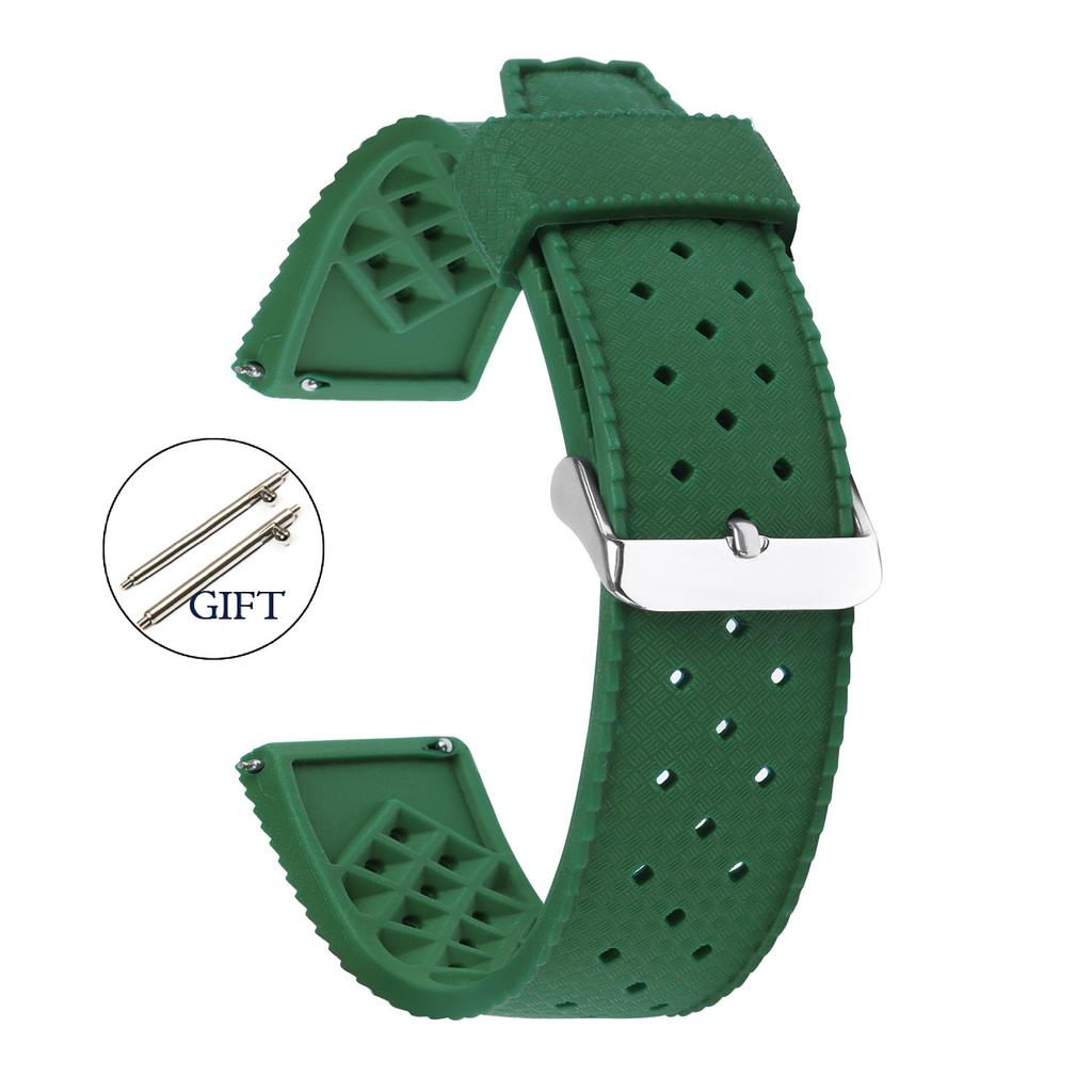 Tropical Silicone Strap Quick Release Watch Band 18mm 20mm 22mm TPU Tropic Strap Smart Watch Strap for Oris Seiko Citizen