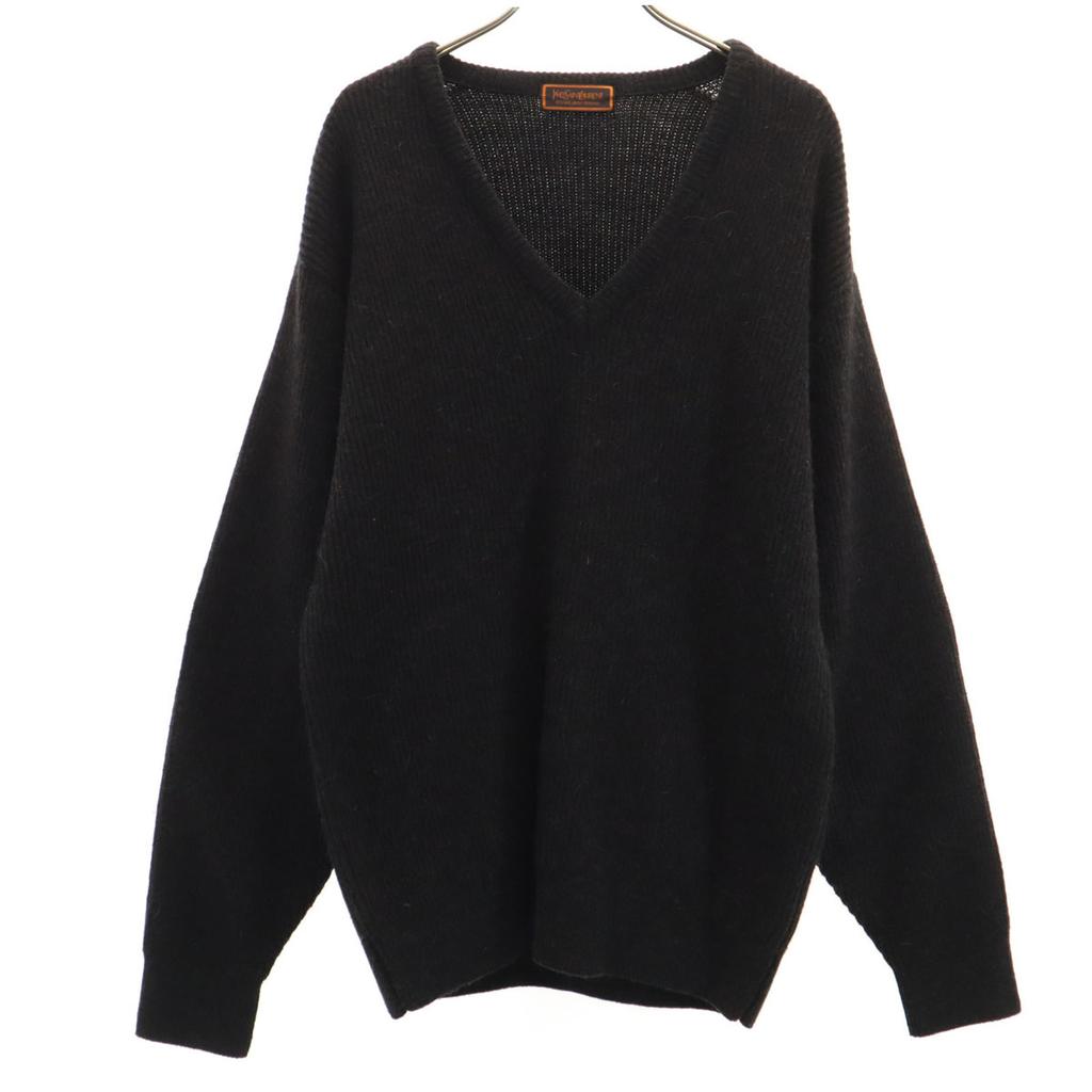Yves Saint Laurent 90s Wool Blend Old Long Sleeve V Neck Sweater L Knit Men's Used