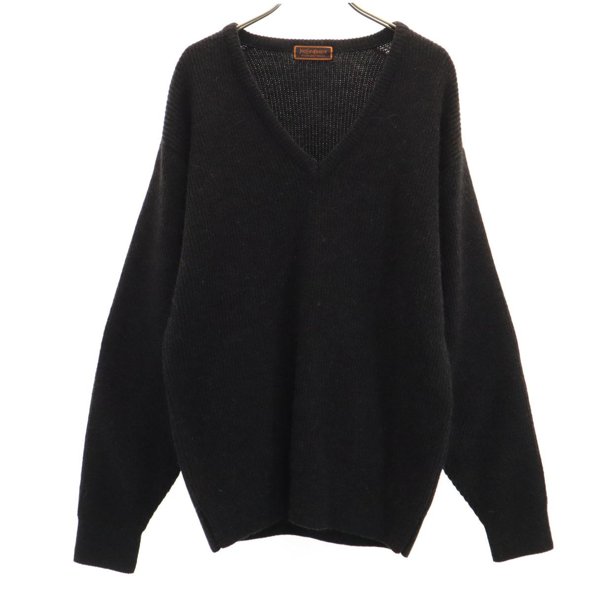 

YVES SAINT LAURENT 90s Wool Blend Old Long sleeve V neck sweater L knit Men s Used