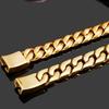 17MM Thick 316L Stainless Steel Cuban Link Chain Luxury Gold Color Men's Bracelet Minimalist Retro Male Jewelry Gifts