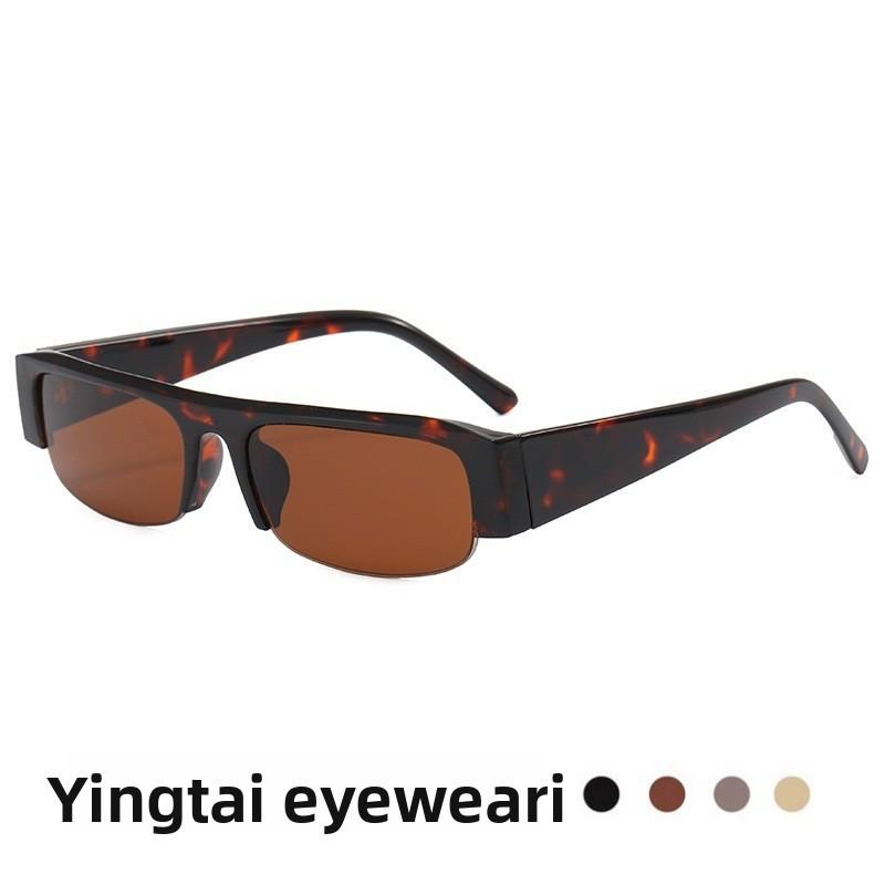 Vintage Half Frame Glasses For Men And Women With Uv400 Protection Stylish Eyewear For Casual And Fashion Use