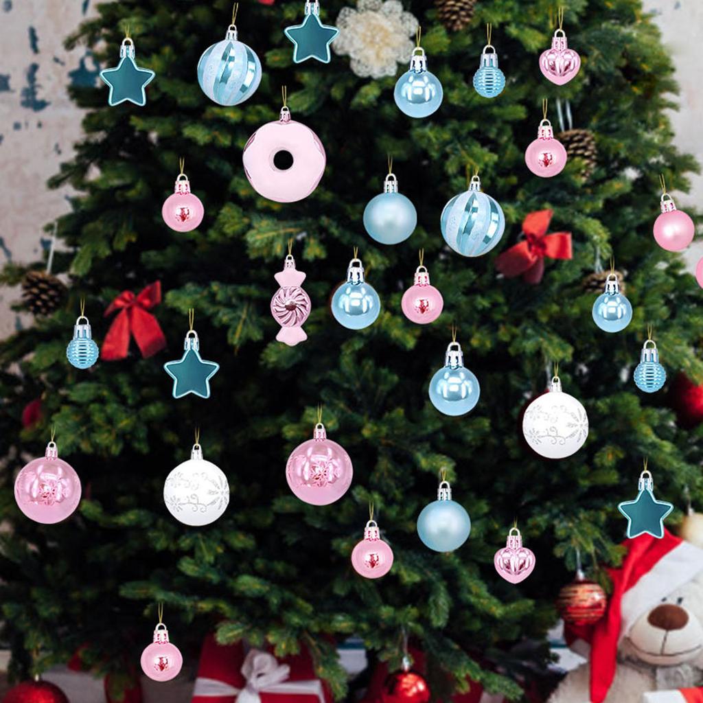Christmas Ball 72 Pieces Home Indoor Pendant Decor Christmas Ball Ornaments For Tabletop Fireplace Garden Stair Banister Window