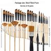32-Piece Wooden Handle Art Brush Set: Nylon Bristles for Watercolor and Oil Painting