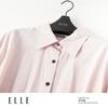 ELLE French Commuter Contrast Belt Shirt Dress