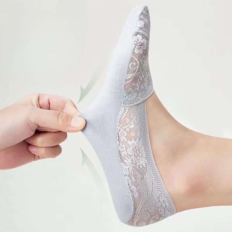 5 Pairs Lace Invisible Socks Comfy