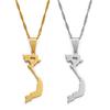 Anniyo Vietnam Pendant Necklace for Women/Men Gold Color Jewelry Map of Vietnam Chain @005221