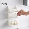 1/2/3Pcs Wall Mounted Storage Organizer Clear Storage Box Strong Load-bearing Easy To Install Bathroom Cabinet Shelves Organizer