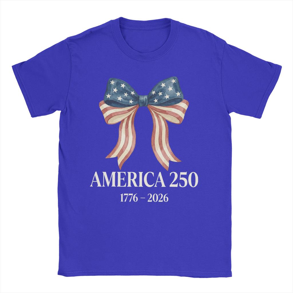 Anniversary USA TShirt Summer Novelty T Shirts Unisex Cotton O Neck Oversize Tees ShortSleeved Vintage Tshirt