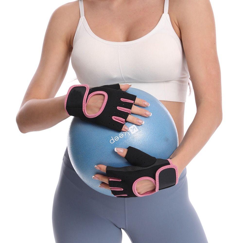 Breathable Weightlifting Gloves Hollow Back Fitness Gym Mittens Half Finger  Women Men