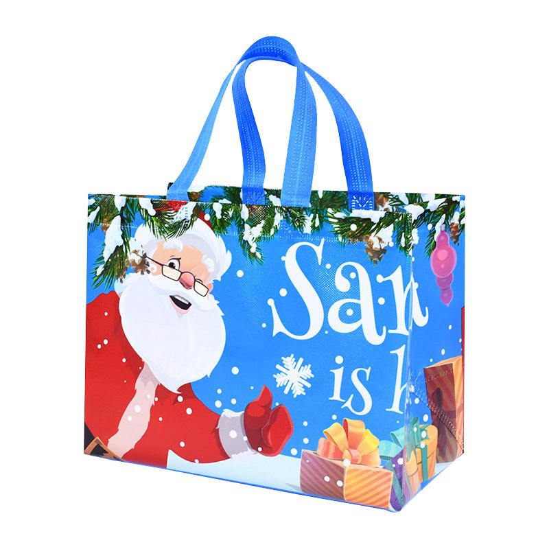 

31cm Large Christmas Gift Bag Non-Woven Snowman Santa Claus Packaging Bag Merry Christmas Party Decor For Home New Year Navidad 1PC