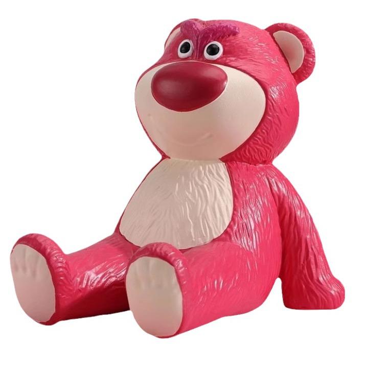 Adorable Strawberry Bear Phone & Tablet Stand - Cute Anime Style Desktop Ornament