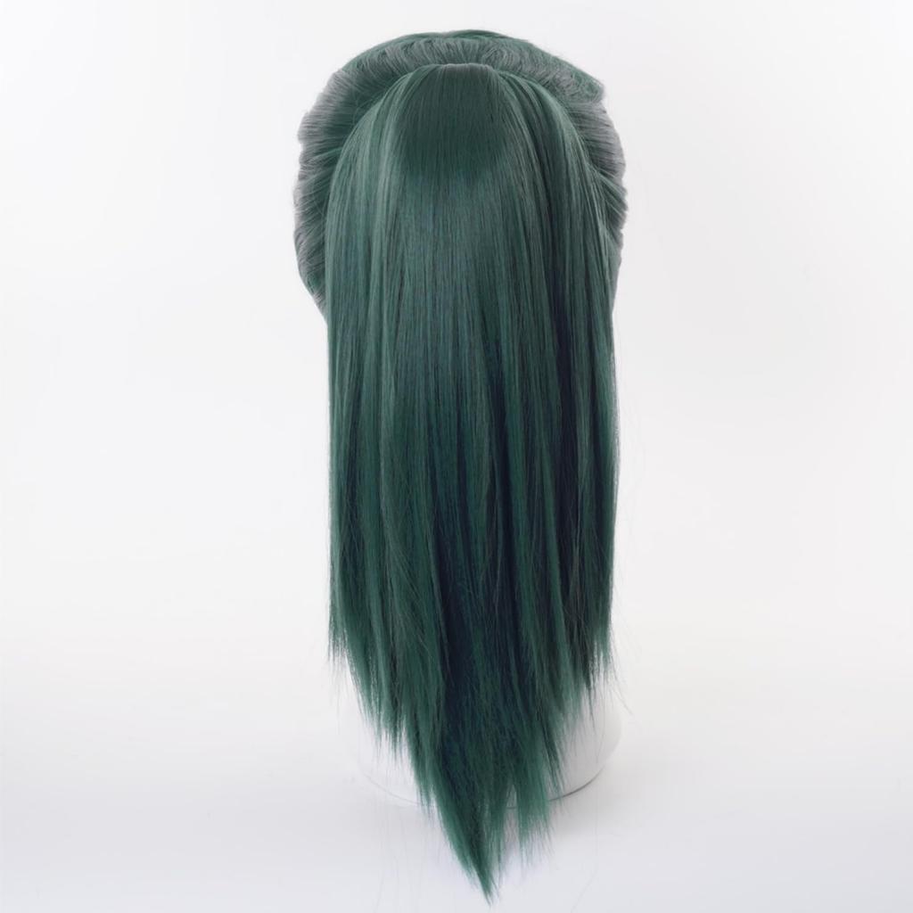 Cosplay Anime Maki Zenin Parrucche Coda di Cavallo Verde Scuro Capelli Sintetici Resistenti al Calore Parrucche Cosplay Halloween