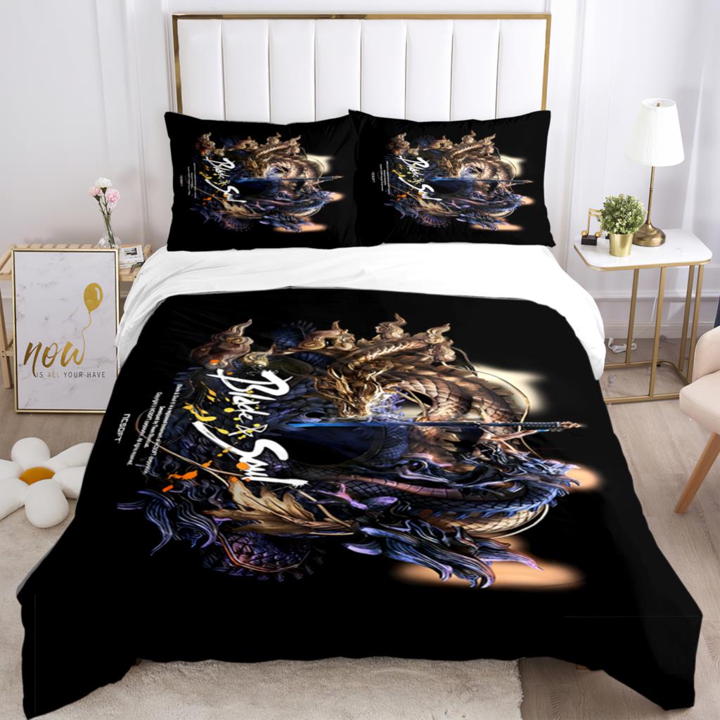 

Модный 3-предметный комплект постельного белья с китайским принтом Тай Чи для детей и взрослых с пододеяльником и наволочками EU single(135x200cm)