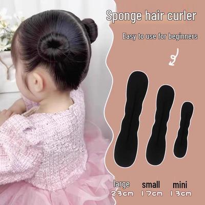 Kids' Hair Bun Maker - Fluffy Flower Bud Clip for Easy Double Bun Hairstyles