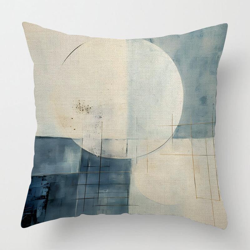 Home Decor Abstract Circles Geometric Pillow Covers Pattern Cushion Cover Suitable For Sofa Bedroom Car Pillow Cover