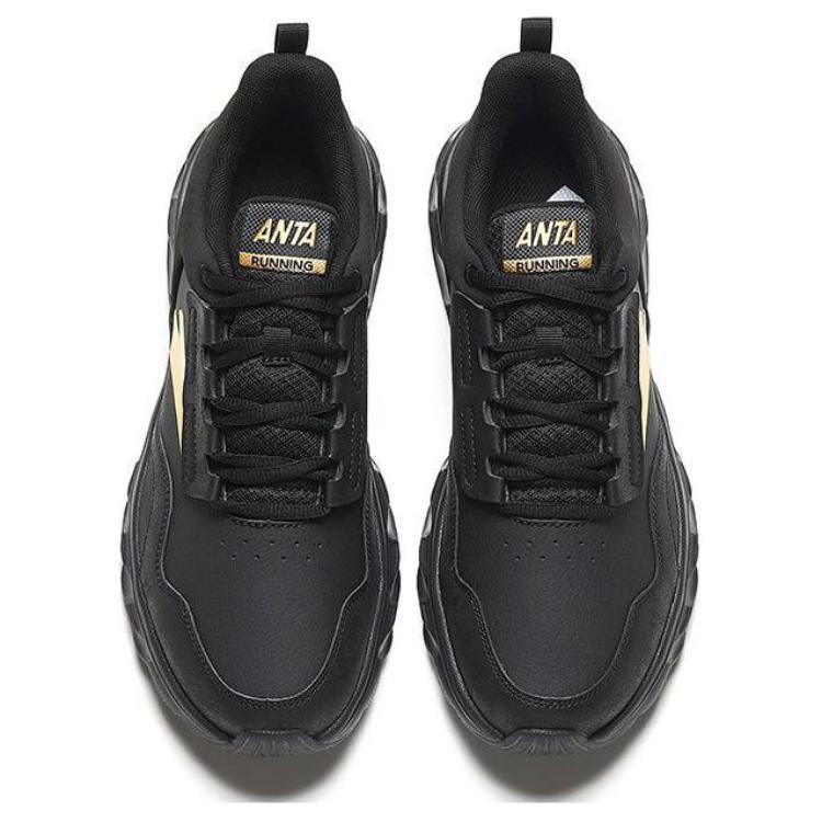 Anta Versatile Comfortable Non-Slip Low-Top Running Shoes Men Sneakers Black 912355524-5