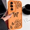 Butterfly Shockproof Silicone Shell For Samsung Galaxy S25 S24 S22 Ultra Plus S23 S21 S20 Fe A55 A54 A53 A52 A35 A34 A15 5g Soft Lens Protection Cover