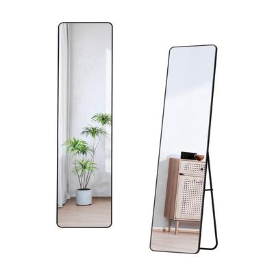 ANDWINT Standing Width X Height Round Corner Stand Wall Hanging Standing Full Body Dance Earthquake Black Mirror, Full-length Mirror, Full-length