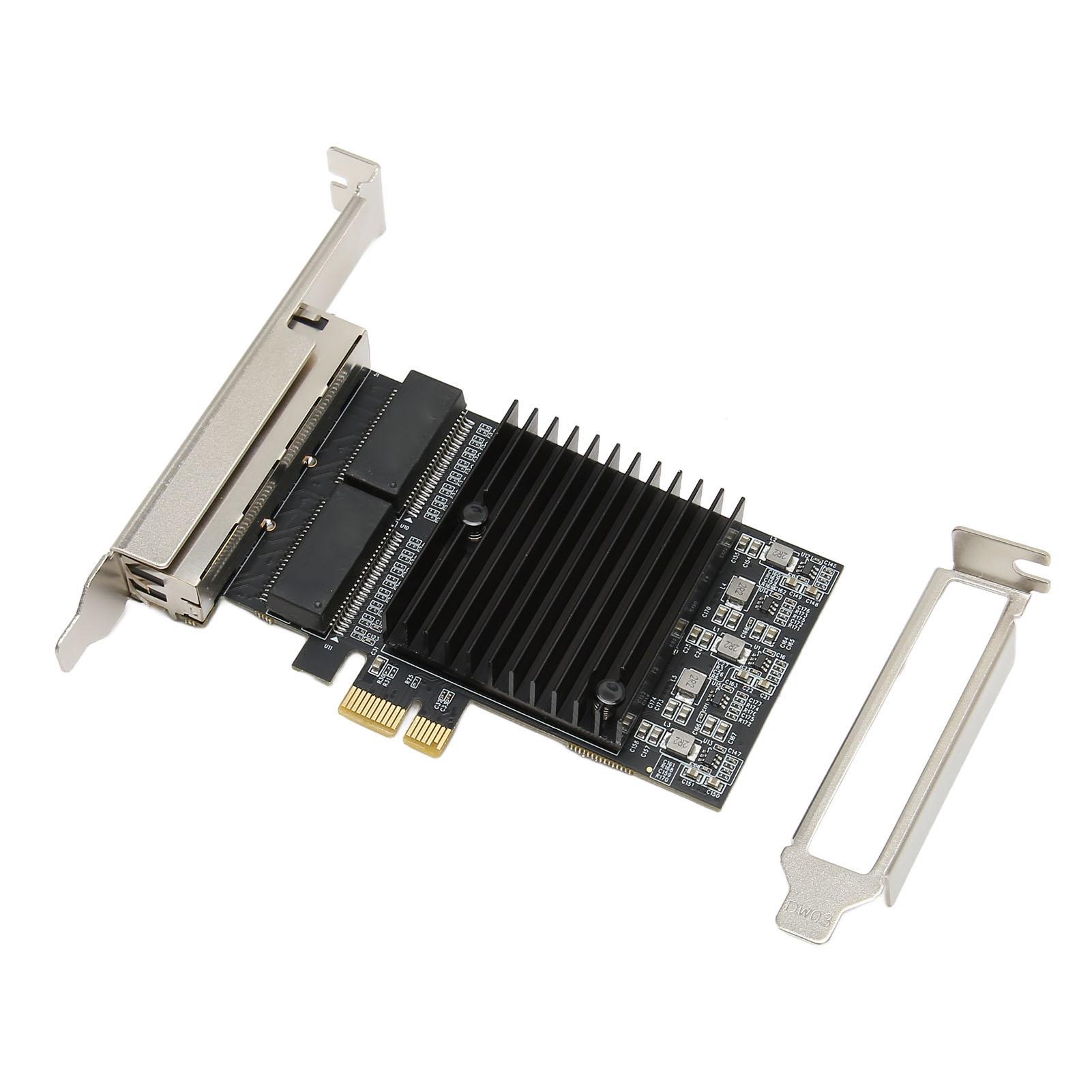 

PCIe Network Card 4 Port 1000Mbps Transmission 82571 Chipset Gigabit Ethernet Card for Server