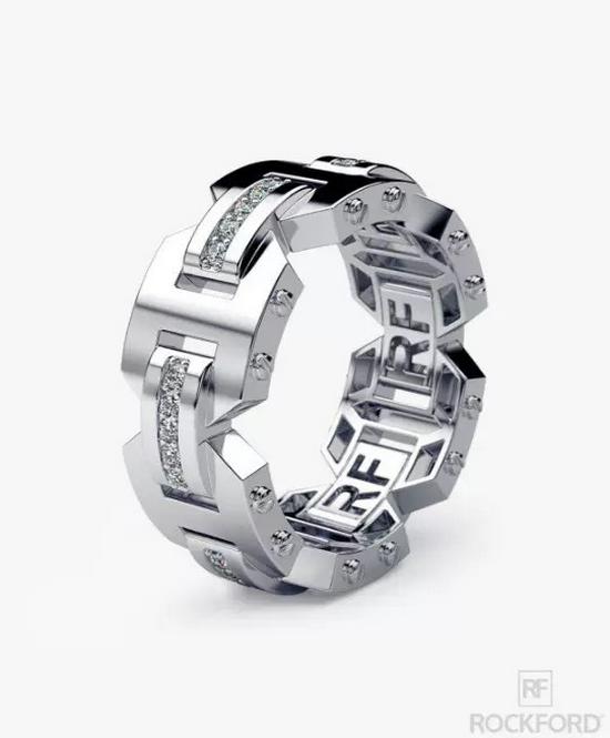 

Trendy Electroplated Gold Couple Rings with Diamond-Set in Punk Style - European & American Fashion платиновий