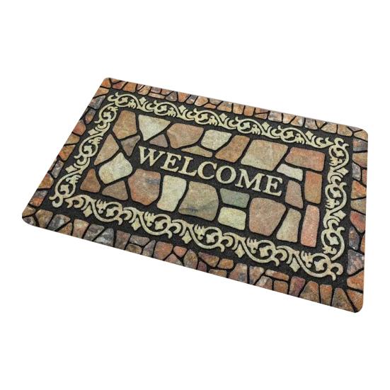 Welcome Floor Mat Non Slip Absorbent Entryway Rug Indoor Outdoor Entrance Doormat for Patio Hallway Home Decor