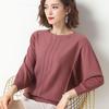 Women's Loose Plus-size Knits Short Knit T-shirts Openwork Bat Shirts Knitted Tops