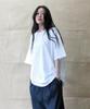 Deumakeu Men'S & Women'S Oversized Plain Layered Short Sleeve T-Shirt White