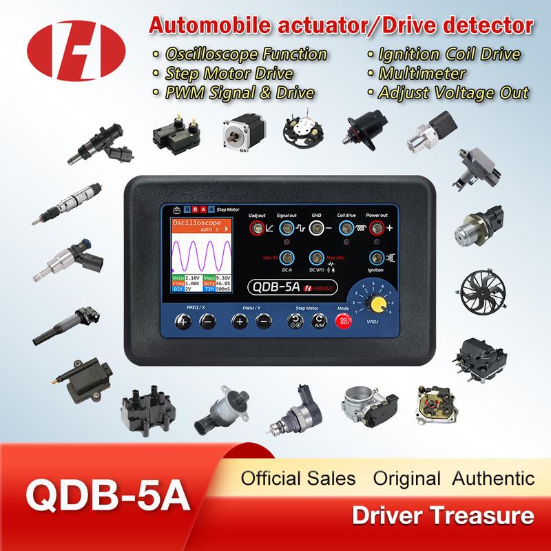 Lastest QDB-5A Auto Diagnostic Tool Oscilloscope PWM Generator Multimeter Stepper Motor Solenoid Valve Tester