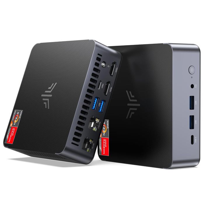 NiPoGi Mini PC AMD Ryzen 7 8745HS(8C/16T, up to 4.9 GHz), RAM 16 GB DDR5 ROM 512 GB SSD, Quad 4K Display, 2X HDMI, DP, WiFi 6
