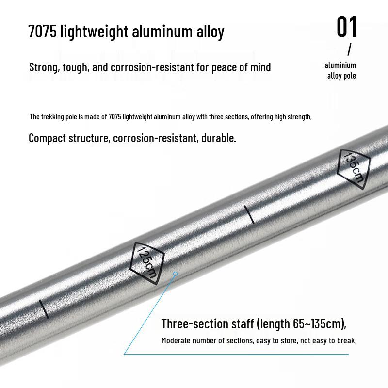 MOBIGARDEN Three-Section Telescopic Hiking Pole