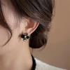 2023 Women's Luxury Black Diamond 3D Square Stud Earrings – Unique High-End Ear Jewelry