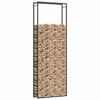 Vidaxl Stojak Na Drewno, Matowy Czarny, 110X28X312 Cm, Stalowy