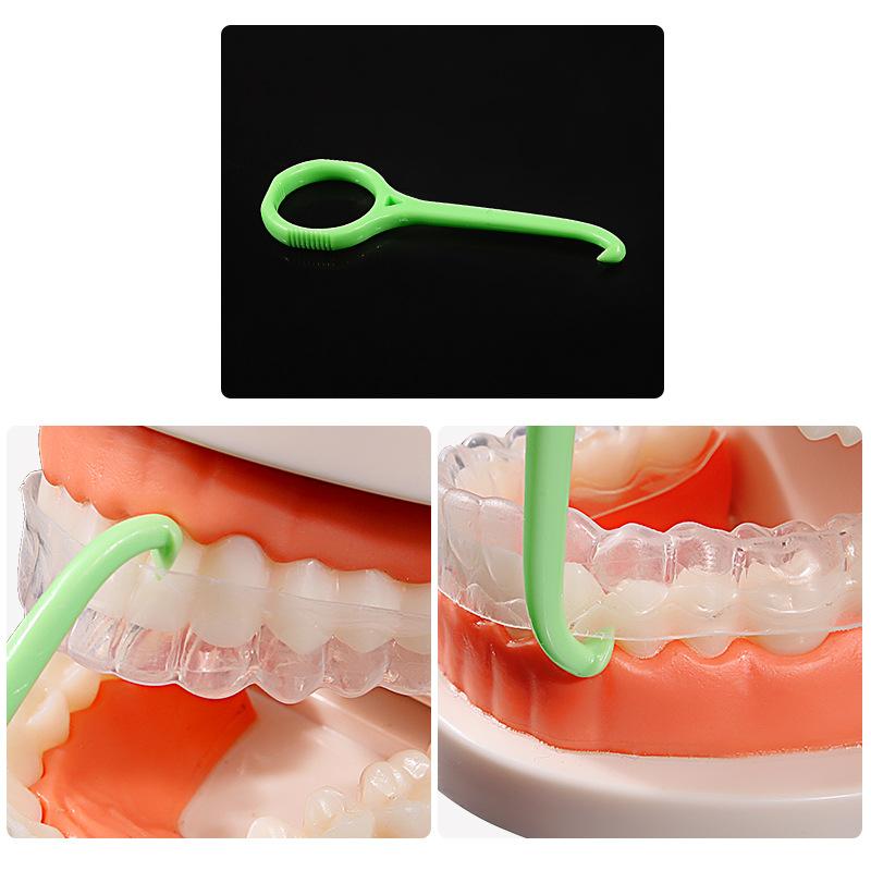 100 Pcs Dental Orthodontic Invisible Braces Remover Plastic Hook Disposable Orthodontic Aligner Remove Hook
