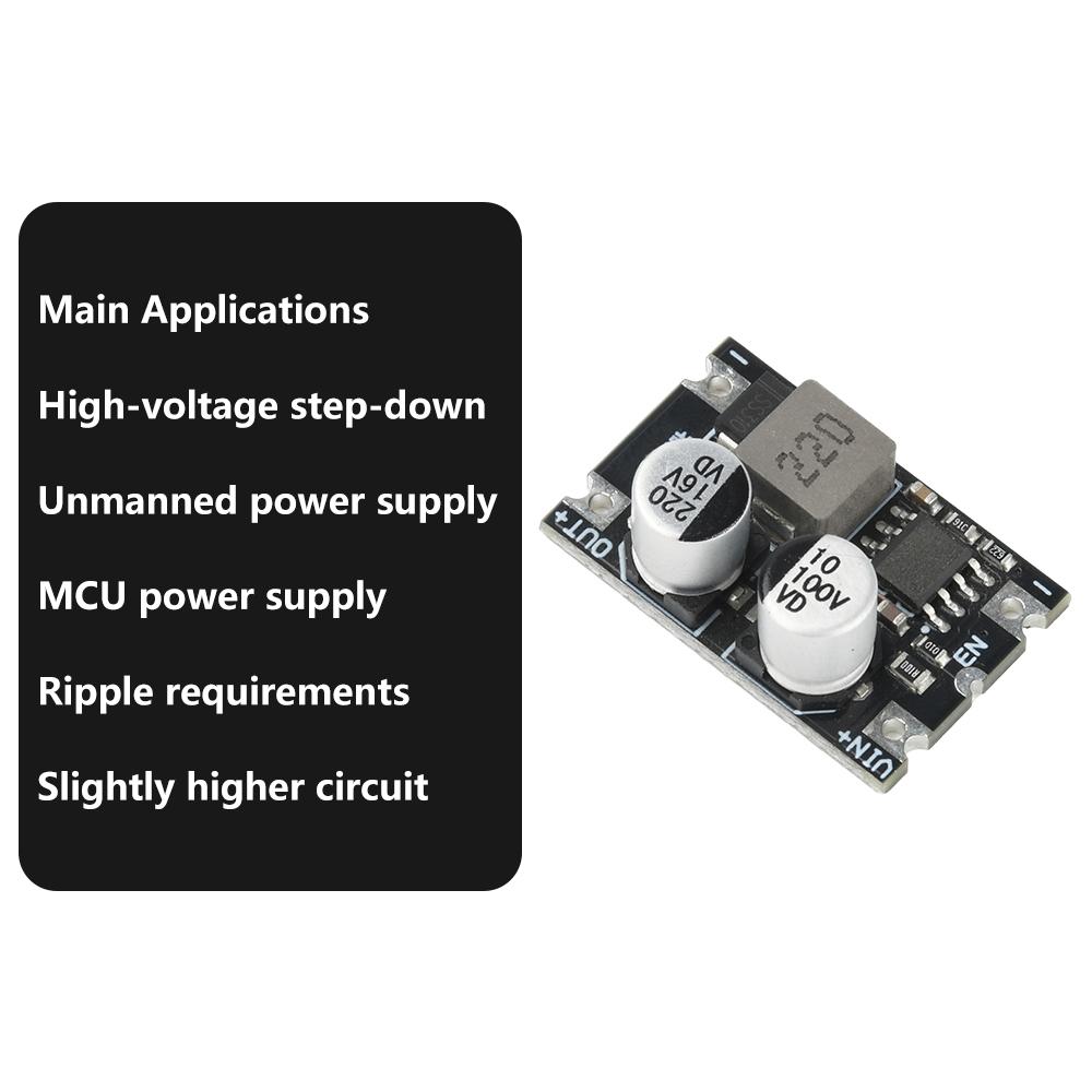 DC-DC Step-down Module Buck Power Supply Module 6-80V to 3.3V/5V/12V 1.2A Output Low Ripple High-power Voltage Converter Module