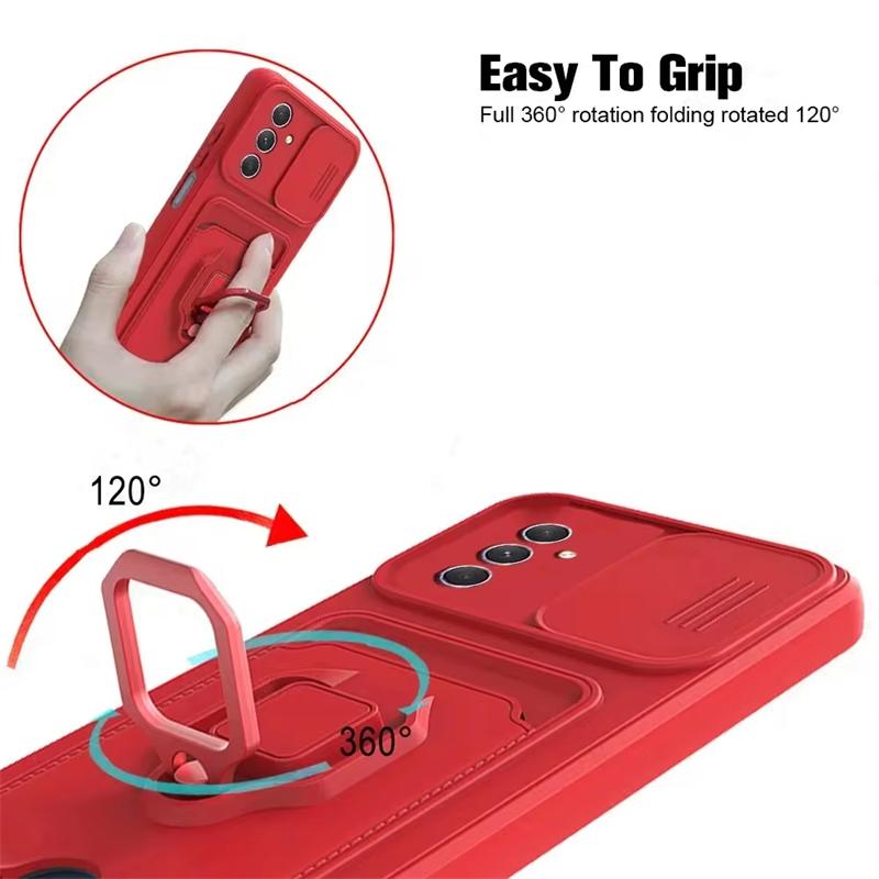 Slide Camera Card Slot Case For Sansung Galaxy A55 A32 A25 A54 A34 A24 A73 A53 A33 A23 A13 A72 A52 A32 A22 A71 A51 5G 4G Cover