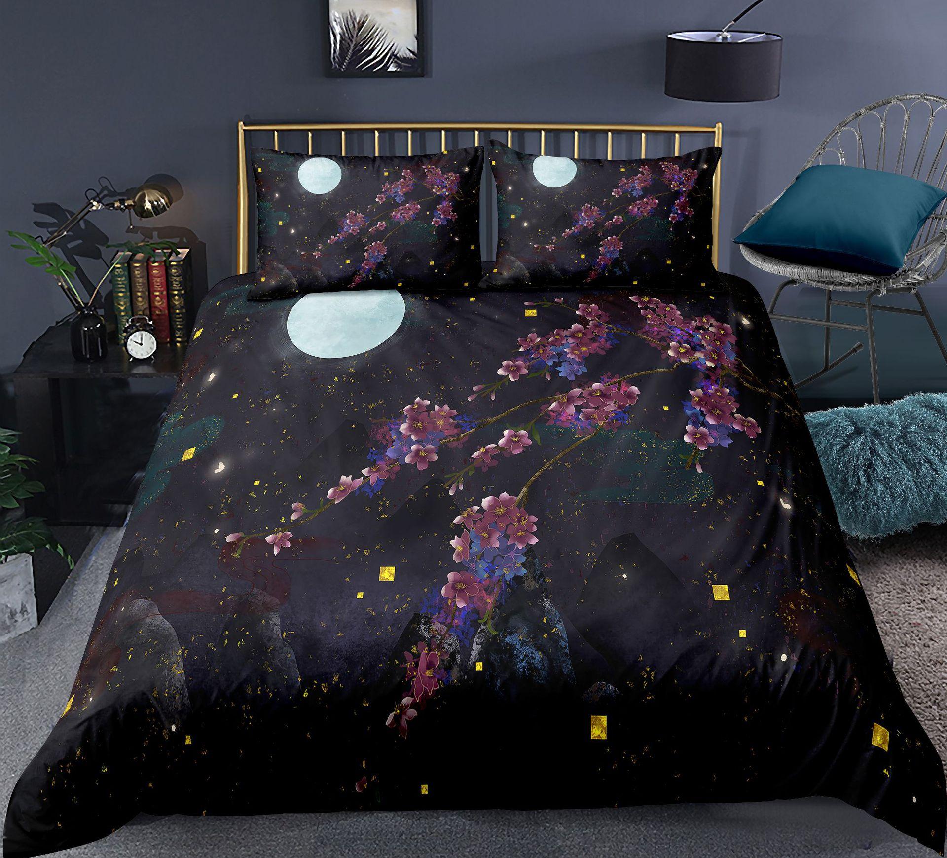 

Comforter Chinoiserie Animal Polyester King Colorful Phoenix Mountain River Landscape Asian Culture Theme For Kids Teens Comforter (quilt)-EU Single(135*200cm)3pcs