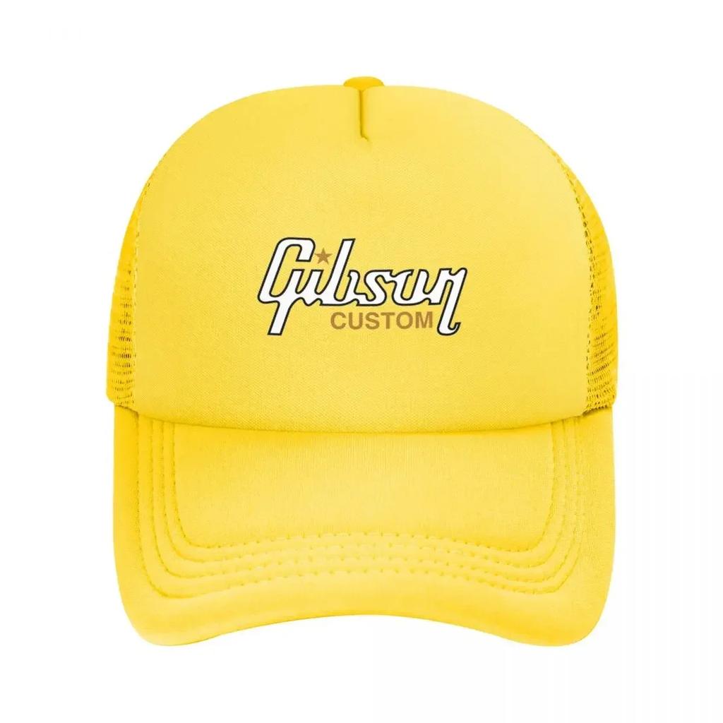 Gibson Les Paul Mesh Baseballkappen Snapback-Design, modische Baseballmützen, atmungsaktiv, lässig, für Outdoor-Aktivitäten, Unisex