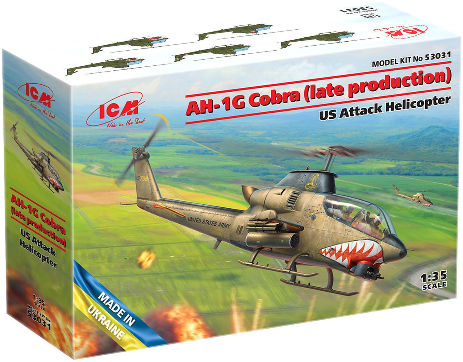 

Пластиковая модель ICM US Army Cobra 53031 1/35 AH-1G (Поздняя модель)