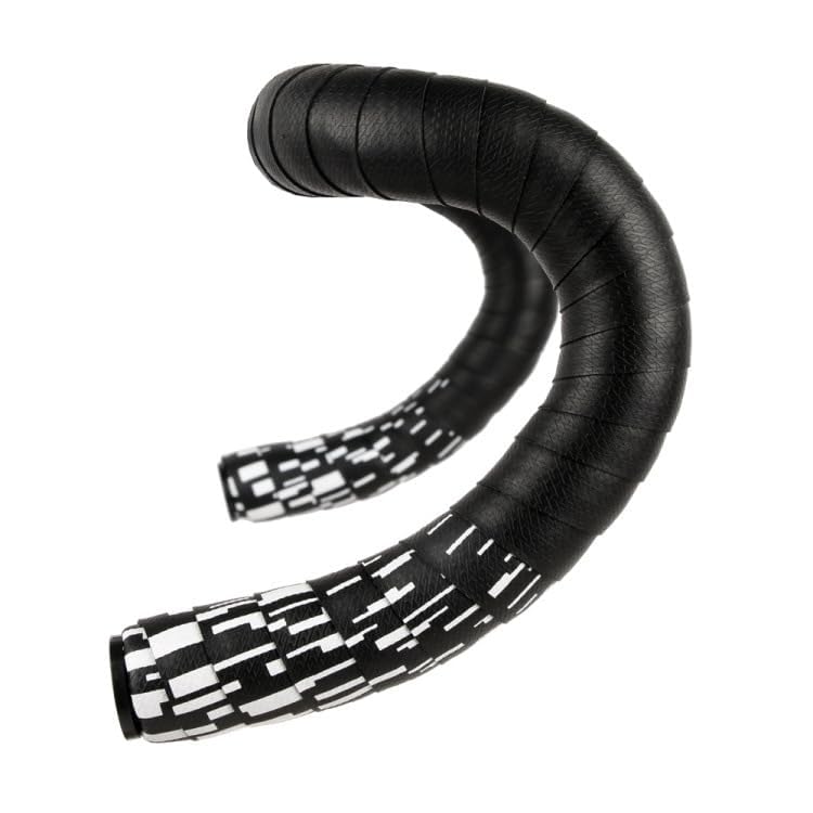Bicycle Handlebar Drop Handlebar Tape for Road with End Left and Right Tape, Bikes, Plugs, EVA+PU, Set, Black/White, SPF4-BKWH