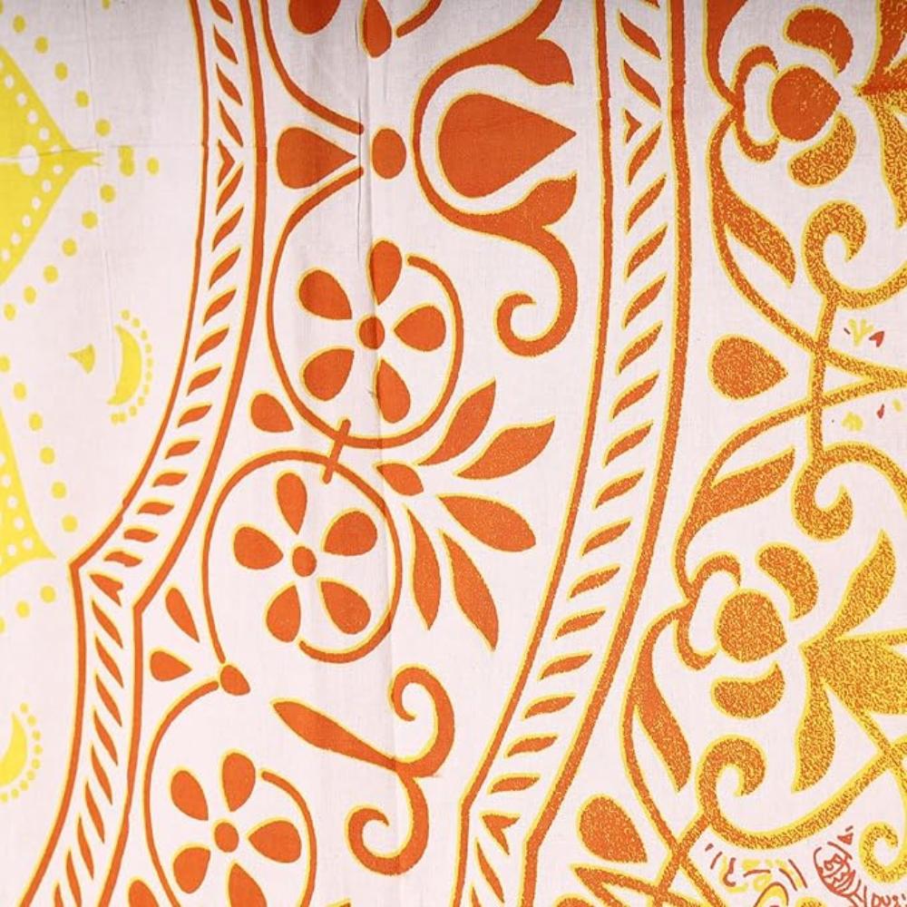 Bless International Beautiful Indian Bohemian Psychedelic Hippie Ombre Window Curtain Panels for Bedroom, Living, Balcony (Red Yellow Passion Ombre)