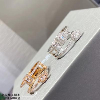 High Quality New 2023 Trend Classic Sale Selling Hot Brand Gifts Europe Famous Luxury Jewelry Rings For Women Zircons Water Drop