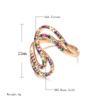 Wbmqda Unique Colorful Zircon S Shape Geometric Ring For Women 585 Rose Gold Color  Personalized Jewelry Accessories