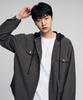 SLOW RECORD HOUSE Nylon Hoodie_Charcoal
